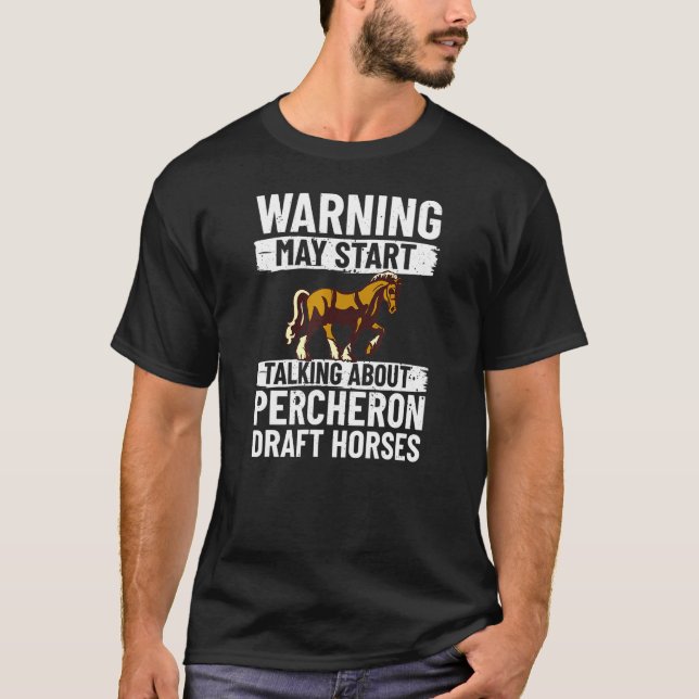 Percheron-Draft-Horse-Reitsattel T-Shirt (Vorderseite)