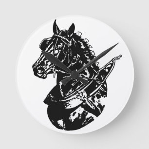 Percheron Draft Horse Wall Clock Runde Wanduhr