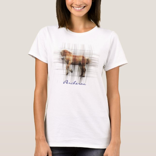 Percheron Draft Pferdefreund's Equine Art Shirt (Vorderseite)
