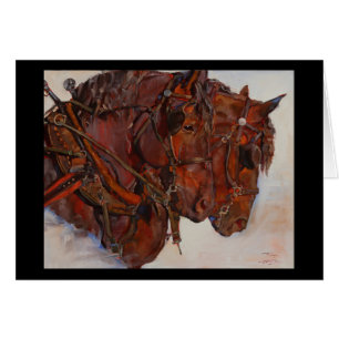 Percheron EntwurfspferdeKunstkarte