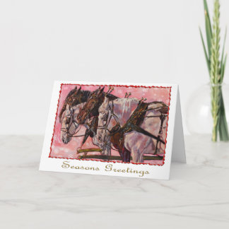 Percheron Holiday Card Feiertagskarte