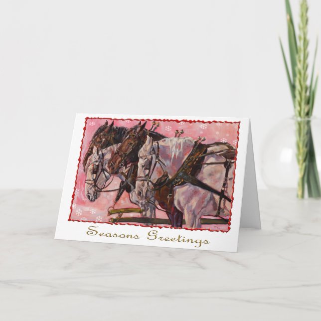 Percheron Holiday Card Feiertagskarte (Vorderseite)