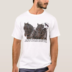 Percheron Möchtegern-friesisches Entwurfs-Pferd T-Shirt