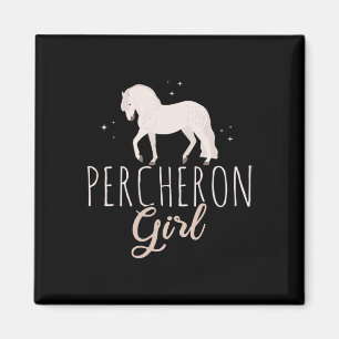Percheron Pferde Wandern neben dem Wasser Magnet