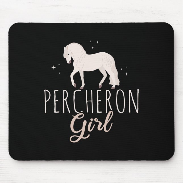 Percheron Pferde Wandern neben dem Wasser Mousepad (Vorne)