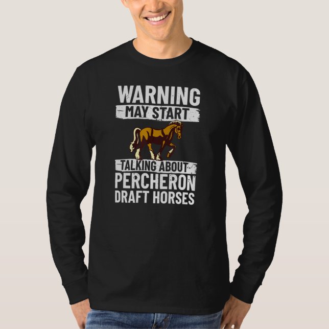 Percheron Reitsattel T-Shirt (Vorderseite)