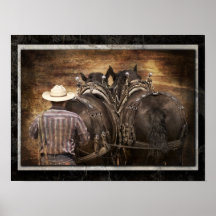 Percheron Team Digital Art Print