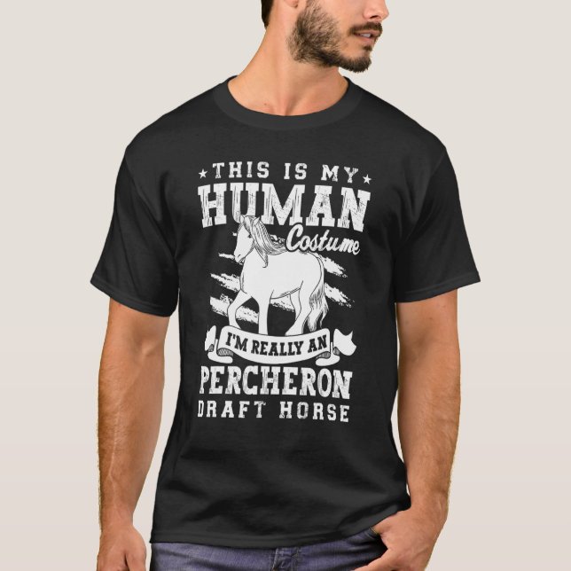 Percheron-Zugpferd Reitsattel 6 T-Shirt (Vorderseite)