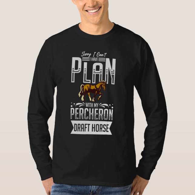 Percheron-Zugpferd-Reitsattel T-Shirt (Vorderseite)