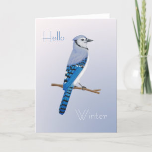 Perching Blue Jay Falted Dankeschön Card Dankeskarte