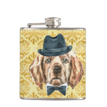 Percival des Labradors Vinyl Wrapped Flask