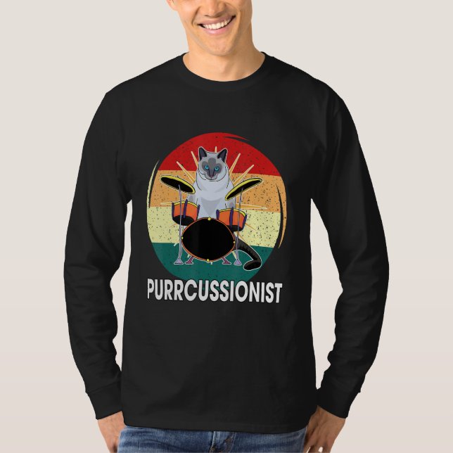 Percussion Drummer Drumming Drums Saying I Kitten  T-Shirt (Vorderseite)