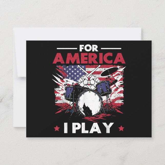 Percussionist Drum Drummer American Flag Patriotic (Vorderseite)