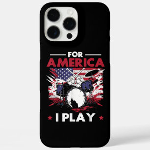 Percussionist Drum Drummer American Flag Patriotic iPhone 16 Pro Max Hülle