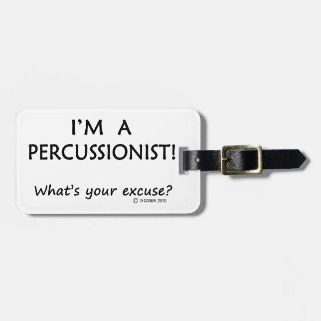 Percussionist Gepäckanhänger (Vorderseite horizontal)