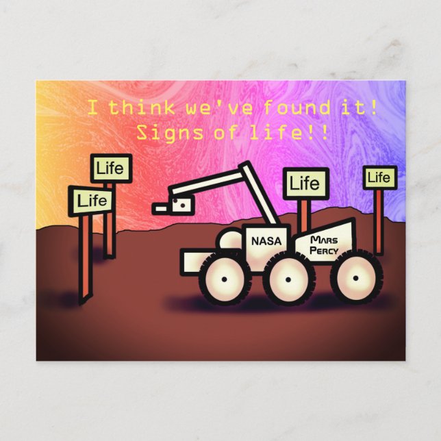 PERCY-MARS-UNTERZEICHNUNGEN DES LEBENS Postkarte v (Vorderseite)