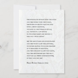 Percy - Romantic Poem Wedding Invitation Einladung