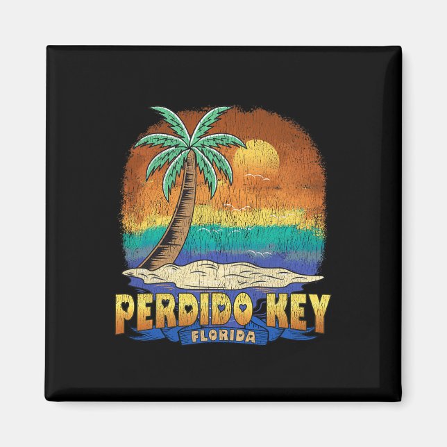 Perdido Key Florida Vintag Distressive Souvenir Magnet (Vorne)