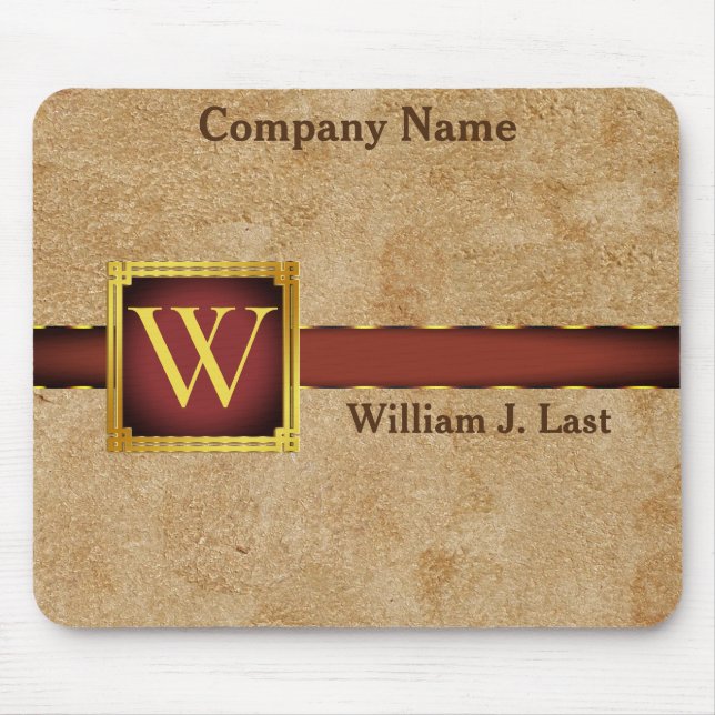 Perdonalized Tan Chamois Leather Print Mousepad (Vorne)