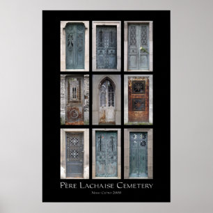 Père Lachaise Cemetery Crypt Print Poster