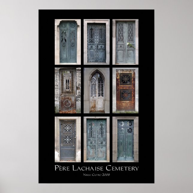 Père Lachaise Friedhof Crypt Print Poster (Vorne)