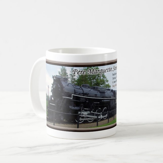 Pere Marquette Steam Locomotive Tasse (Vorderseite Links)