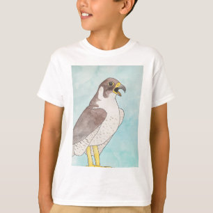 Peregrine Falcon Aquarellvogelkunst T-Shirt