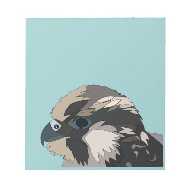 Peregrine Falcon Bird Art Notizblock (Vorderseite)