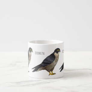 Peregrine falcon bird Cartoon Illustration Espressotasse