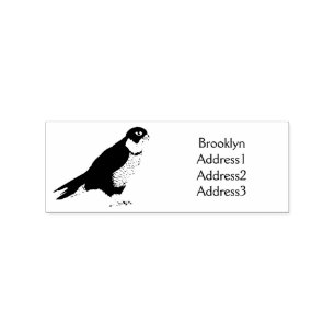 Peregrine falcon bird Cartoon Illustration Gummistempel