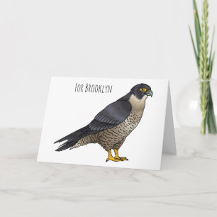 Peregrine falcon bird Cartoon Illustration Karte