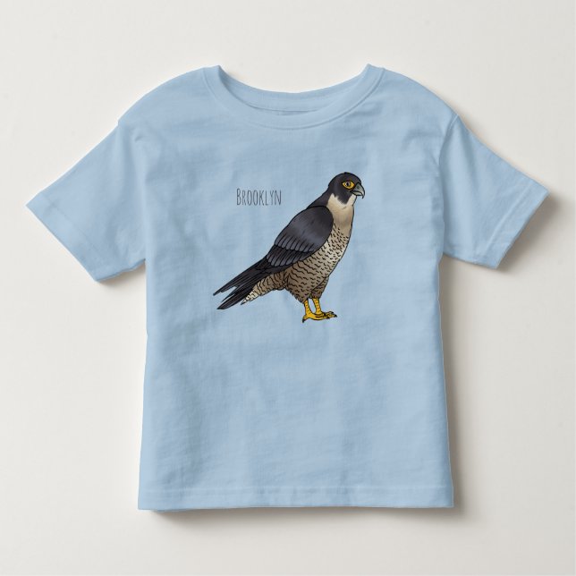 Peregrine falcon bird cartoon illustration  kleinkind t-shirt (Vorderseite)