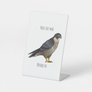 Peregrine falcon bird Cartoon Illustration Sockelschild