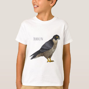 Peregrine falcon bird Cartoon Illustration T-Shirt