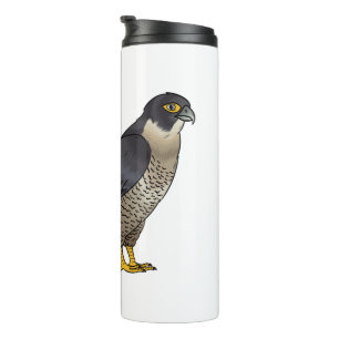 Peregrine falcon bird Cartoon Illustration Thermosbecher