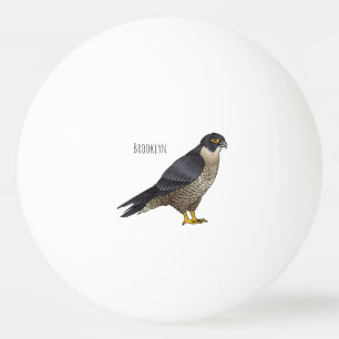Peregrine falcon bird cartoon illustration tischtennisball