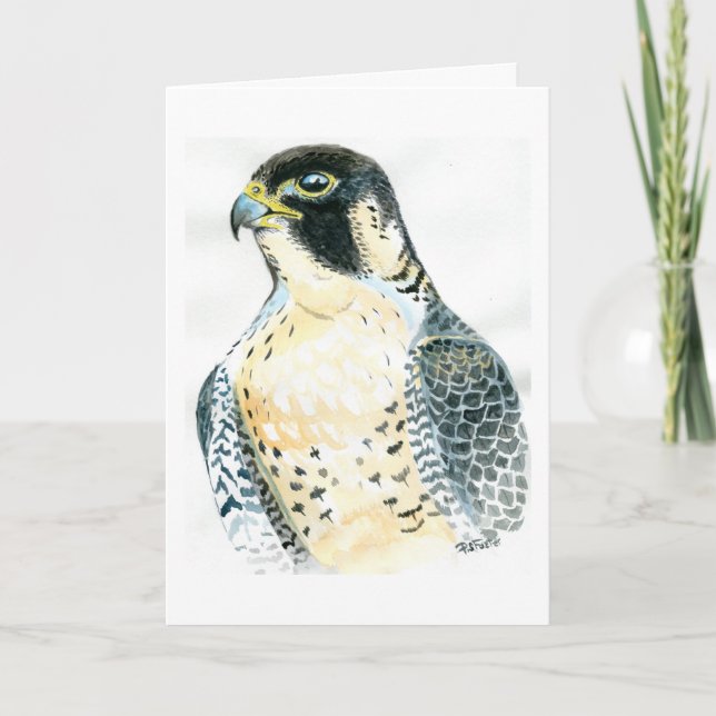 Peregrine Falcon Birthday Card Karte (Vorderseite)
