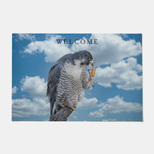 Peregrine Falcon entlang des Hudson River Fußmatte
