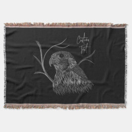 Peregrine Falcon in Baumzweigen mit Handschrift Decke