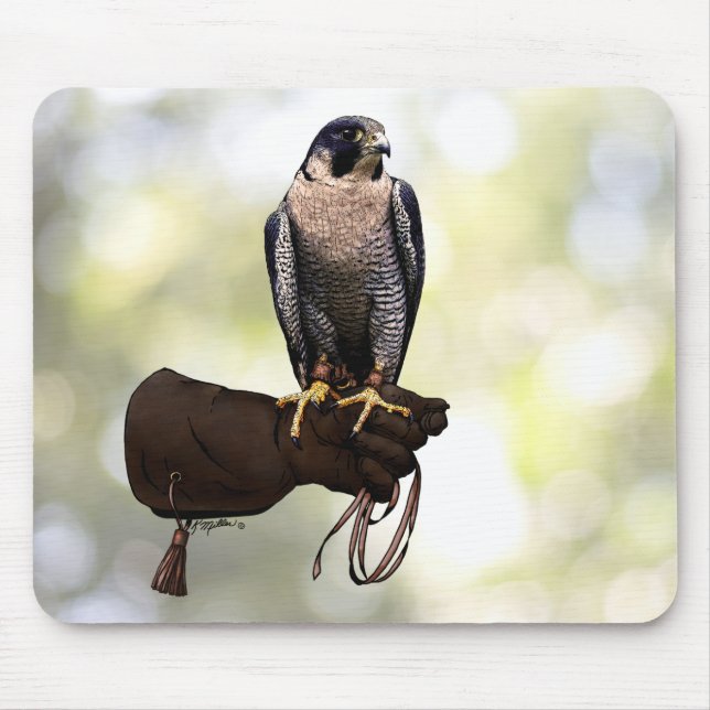 Peregrine Falcon on Glove Mousepad (Vorne)