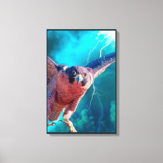 Peregrine Falcon WINGS von MERCURY Canvas Print Leinwanddruck (Vorderseite)