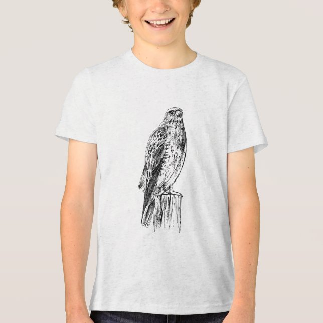 Peregrine falcon  Youth Tri-blend T-Shirt Shirt (Vorderseite)