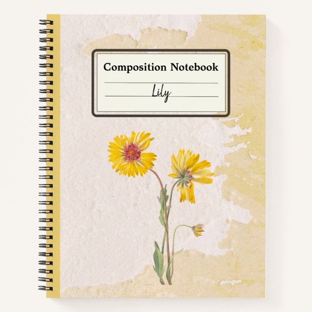 Perennial Gaillardia Blume Personalisiert Comp Notizbuch (Vorderseite)