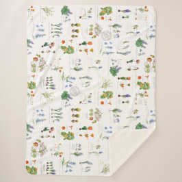 Perennial garden Sherpa blanket Sherpadecke