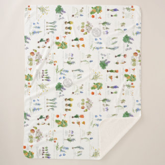 Perennial garden Sherpa blanket Sherpadecke