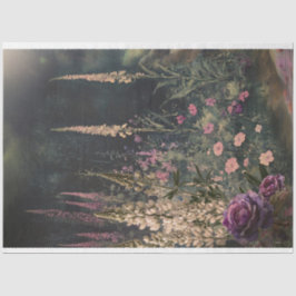 Perennials Garden Szene, Dunkelgrün & farbig Seidenpapier