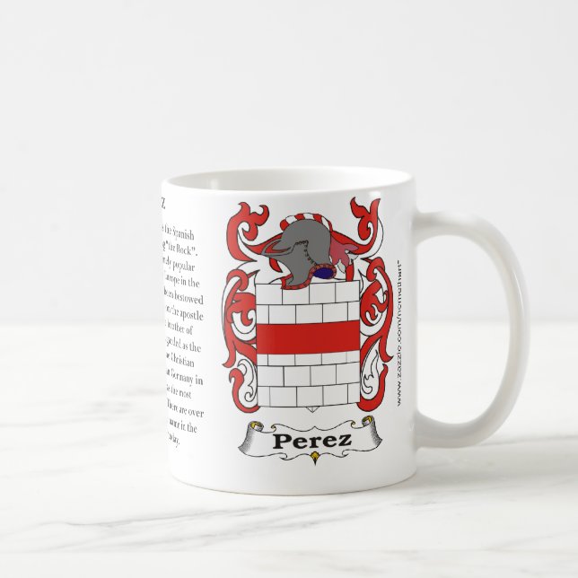 Perez, der Ursprung, die Bedeutung und das Wappen Tasse (Rechts)