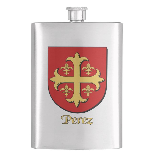 Perez Heraldic Shield Flachmann (Vorderseite)