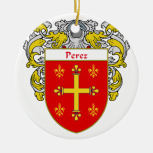 Perez-Wappen/Familienwappen Keramikornament