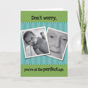 Perfect Age Funny Birthday Card Karte